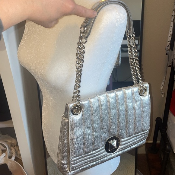 Quilted Metallic Champagne Kate Spade Purse - Picture 12 of 15